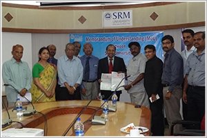 Arvind Remedies and SRM's team during the signing of MoU