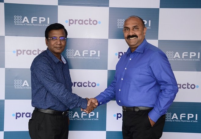 L to R: Dr Raman Kumar, President, AFPI and Dr. Alexander Kuruvilla, Chief Healthcare Strategy Officer, Practo