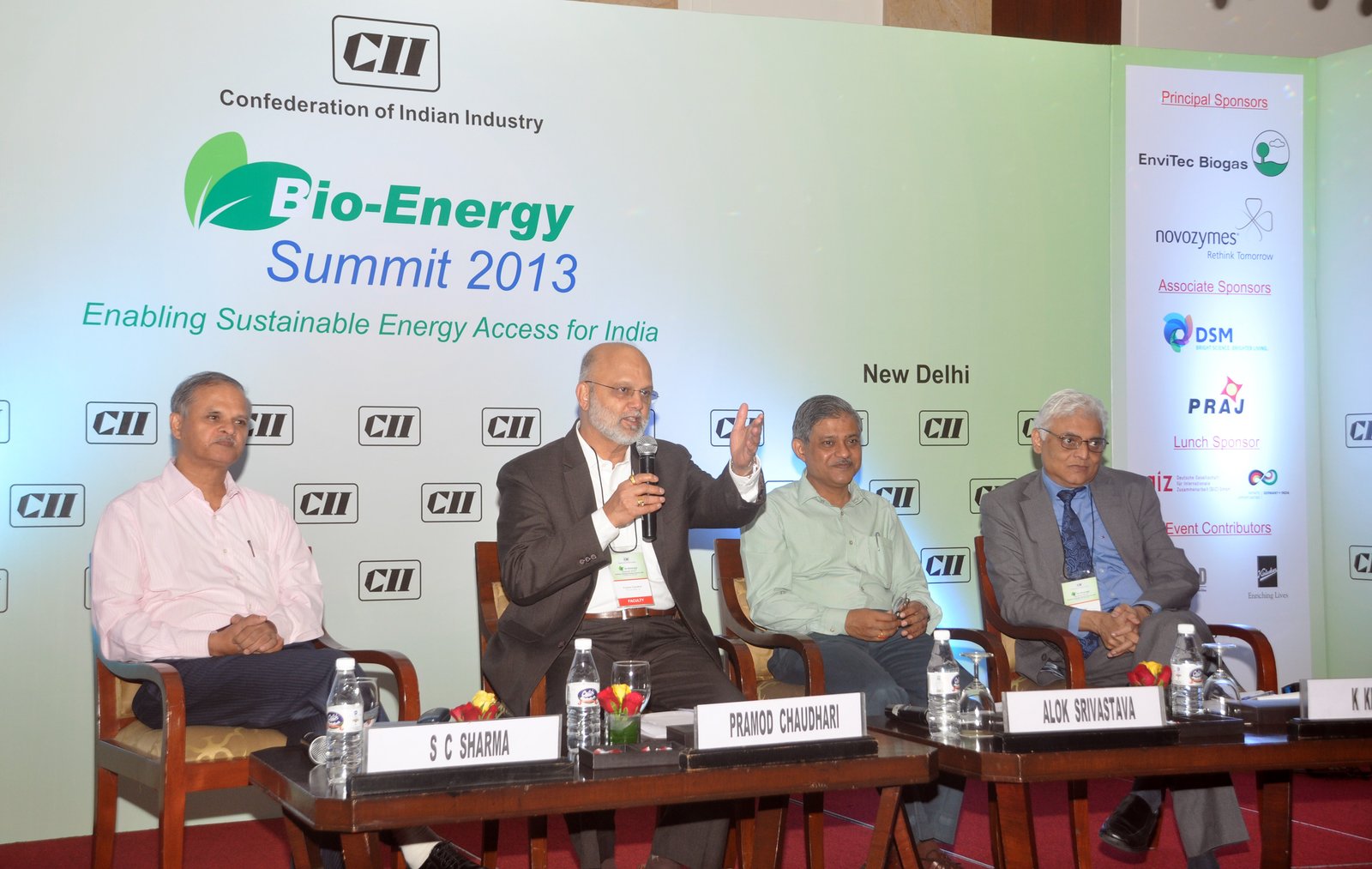 Mr Pramod Chaudhari, chairman, CII National Committee on Bioenergy and executive chairman, Praj Industries speaking at the event.
