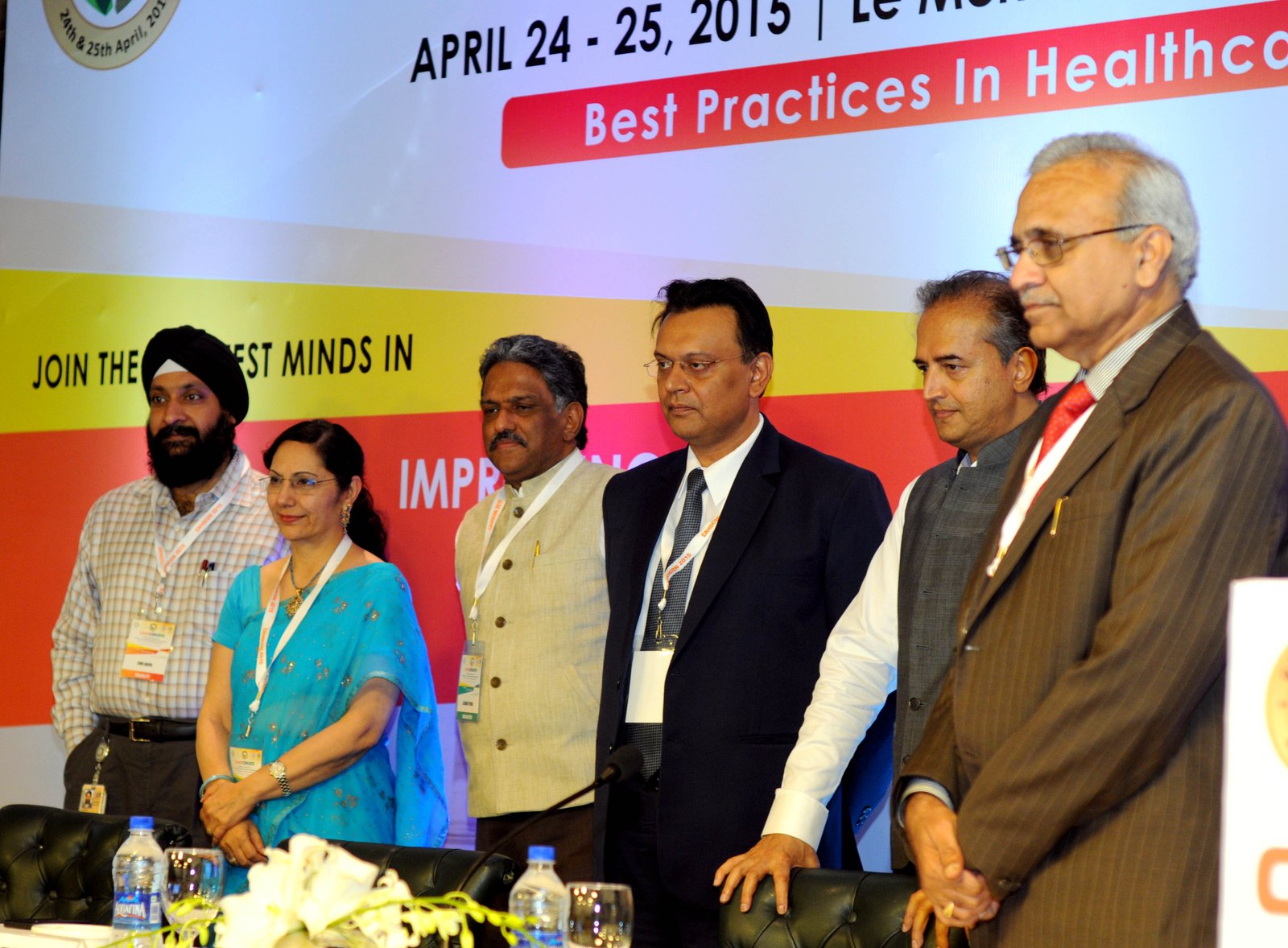 Dignitaries at Consortia of Accredited Hospitals (CAHO) Conference at Delhi on April 25, 2015.