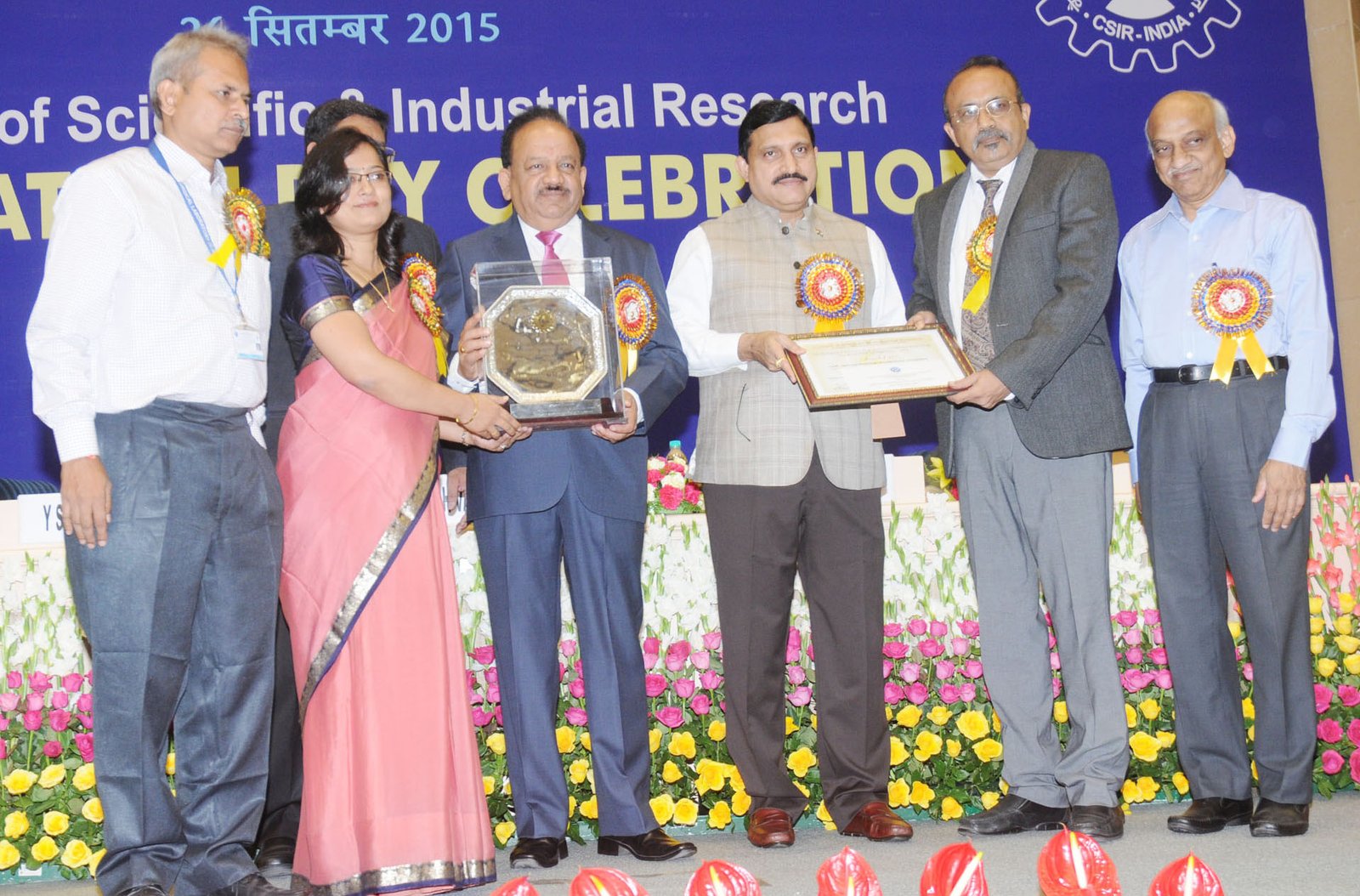 The union minister for science and technology, Dr Harsh Vardhan at the Council of Scientific and Industrial Research (CSIR) foundation day celebrations, in New Delhi on September 26, 2015
