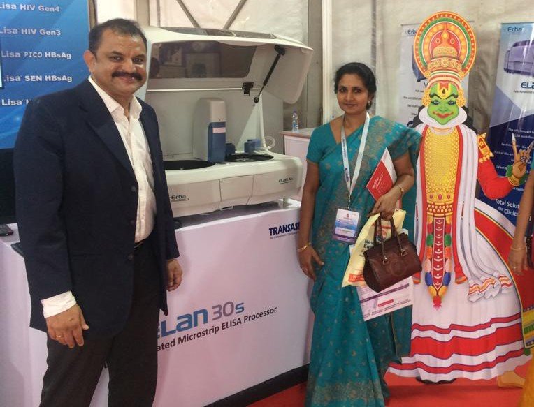Dr. Anitha Balkrishnan at the Transia's booth at Transmedicon 2018