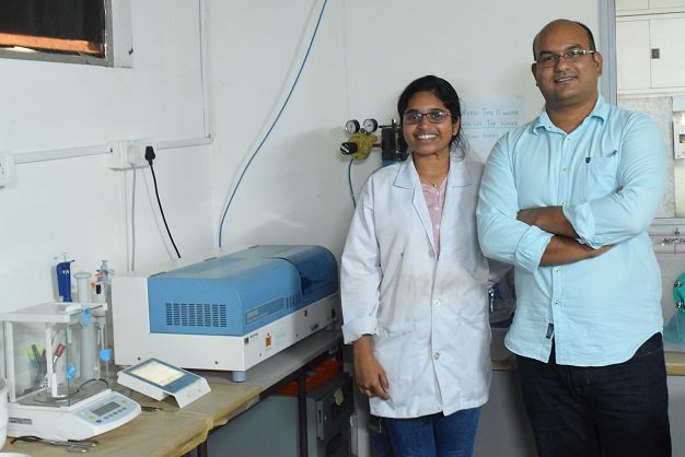 Dr. Asif Qureshi (R) & his PhD student Dr. Subhavana Katakam (L)
