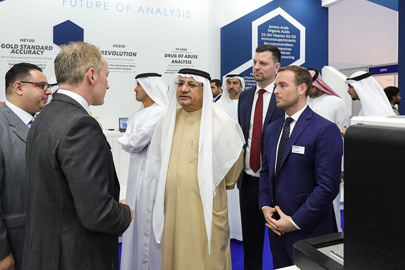 His Excellency Humaid Al Quatami at the Erba booth