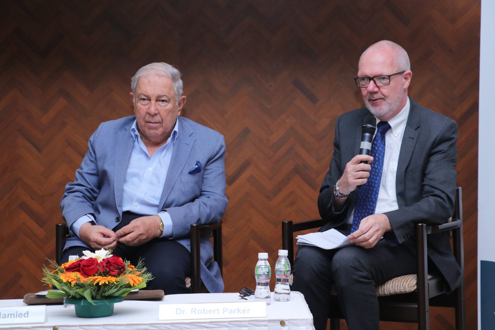 (L to R): Dr. Yusuf Hamied and Dr. Robert Parker