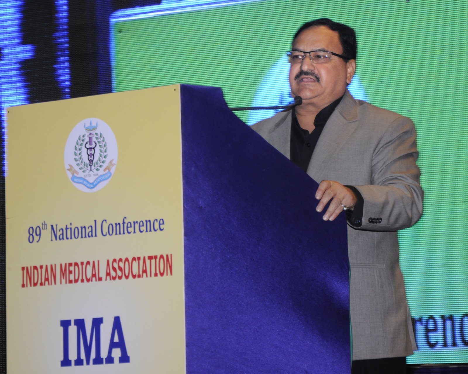 The health minister, Mr Jagat Prakash Nadda addressing the inaugural ceremony of the 89th National Conference â€œIMA NATCON 2014â€?, organised by the Indian Medical Association, at Ahmedabad on December 27, 2014