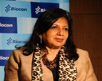 Ms Kiran Mazumdar-Shaw, chairperson and managing director, Biocon