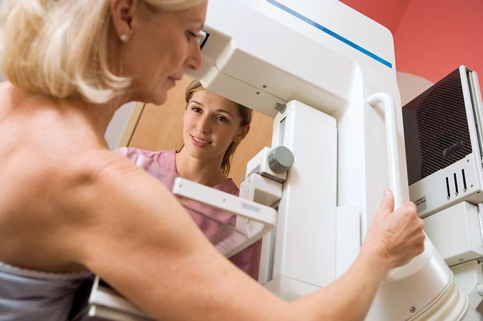 Most of these methods of mammography use contrast or nuclear dyes or probes which are invasive