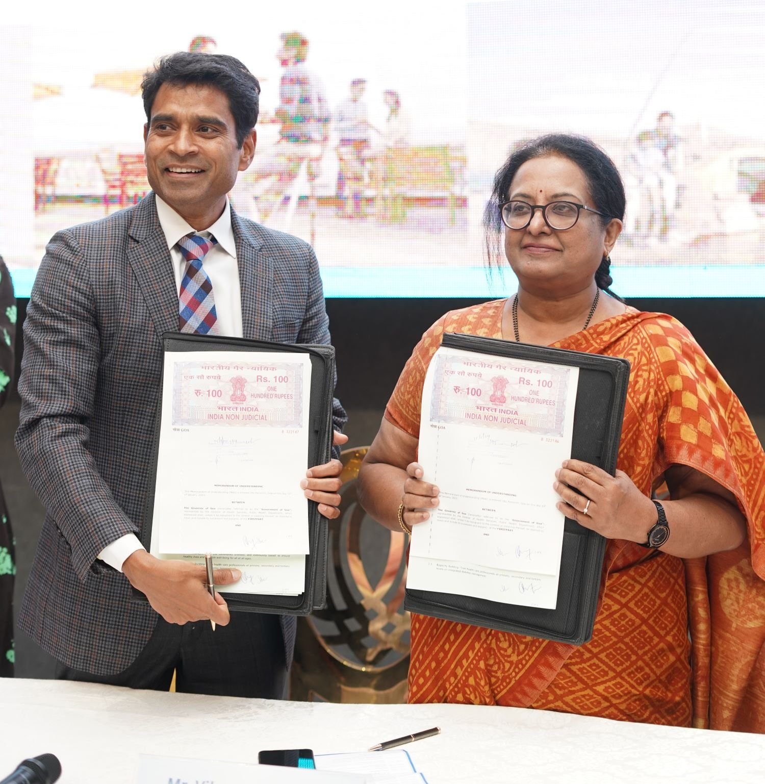 Image caption- Dr Geeta Kakodkar, Director, Health Service, Government of Goa (right); and Vikrant Shrotriya, Managing Trustee, NNEF