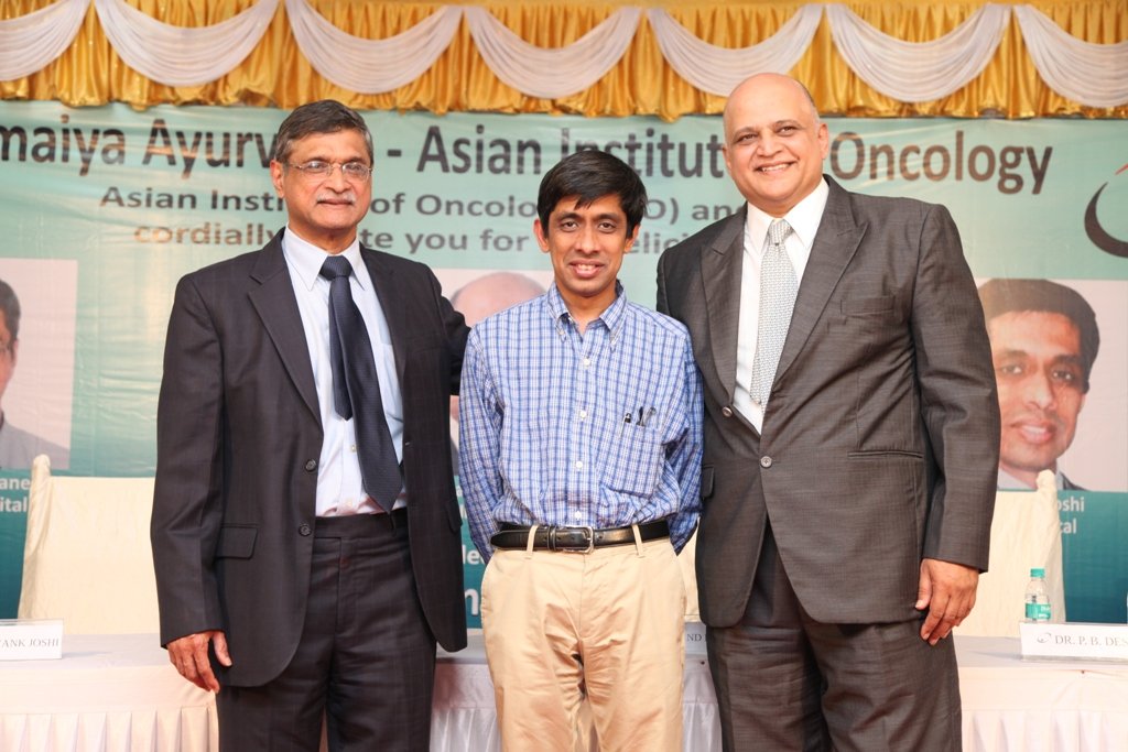 Padma Shri Award winners Dr Shashank Joshi,Dr Ramakant Deshpande & Dr Milind Kirtane felicitaed by Asian Institute of Oncology 