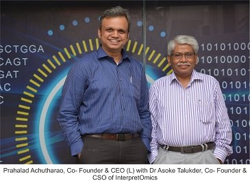 Mr Prahalad Achutharao, co-founder and CEO and Dr Asoke Talukder, co-founder and chief scientific officer (CSO), InterpretOmics