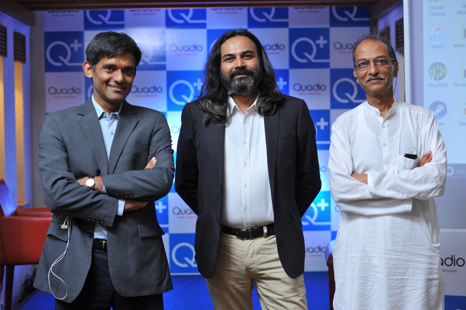 Quadio Team (L-R) Mr Anurag Sharma, Co-founder & CTO; Mr Neeraj Dotel, CEO; & Mr Paresh Patel, Co-founder