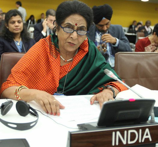 Mrs Santosh Chowdhary, minister of state for health and family welfare 