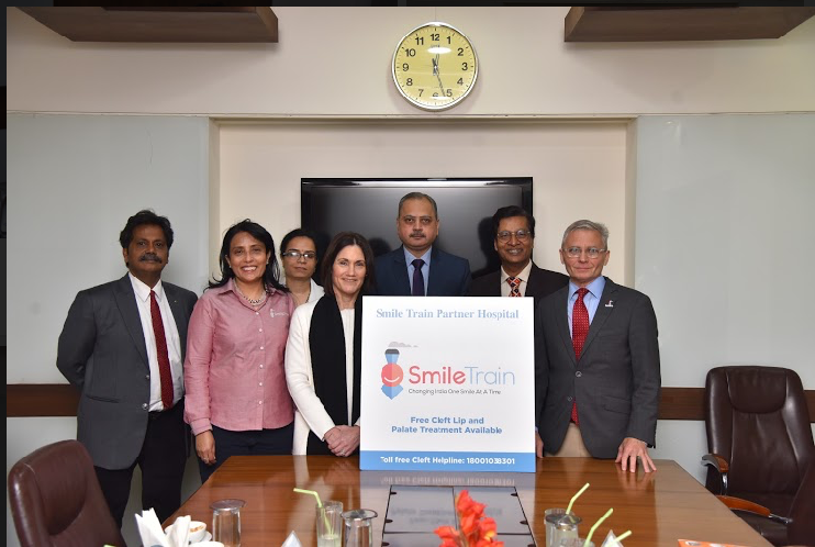 Smile Train team along with Dr. Karoon Agrawal, National Heart Institute and his team