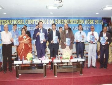 The guests releasing a souvenir of International Conference on Bioengineering (ICBE 2013)